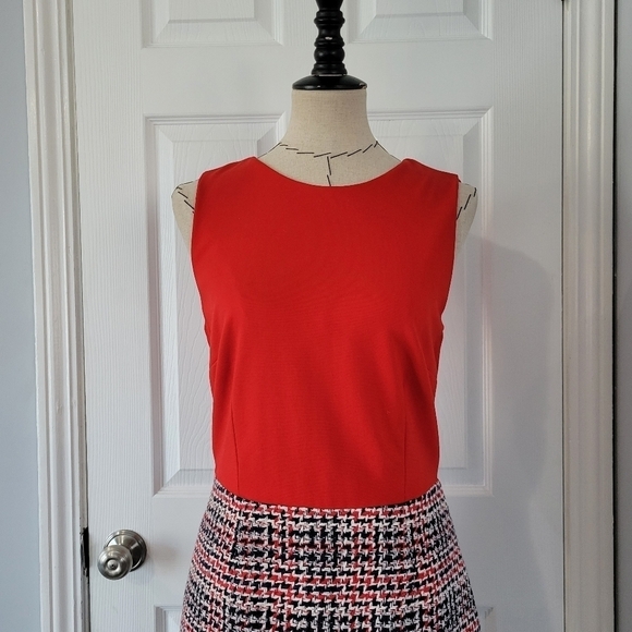 Paule Ka Sheath Tweed Mixed Media Dress - Picture 3 of 9